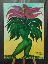 Dipinto d'autore NOVELLA PARIGINI - Tecnica mista su Tela - Autentico 50x70 cm