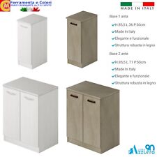 Lavanderia Mobile Bagno 1 - 2 Ante Armadio Bianco Frassino Argilla 35-71x50x85,5