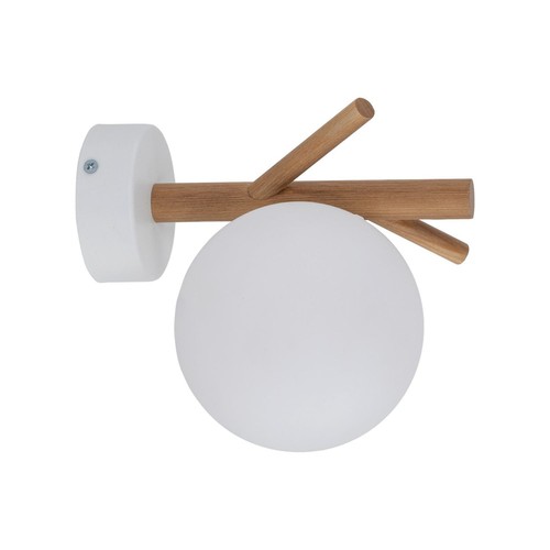 Applique legno vetro bianco - applique,