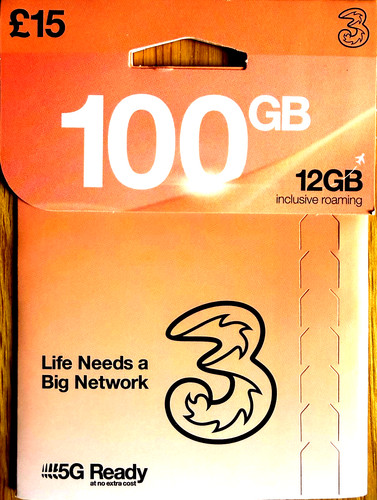 100gb three 5g 4g - £15,