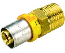 RACCORDO DIRITTO MASCHIO PER TUBO MULTISTRATO A PRESSARE PER GAS MODELLO AL-C...