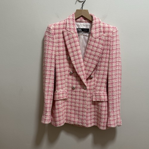 Zara blazer tweed rosa - zara,