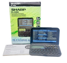 Sharp EL-6460 Organizzatore 16KB Memoria 1000 Voci Boxato Manuale Vintage Tech