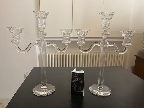 Coppia candelabri vetro - in,