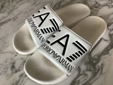 Ciabatte Uomo Mare 45 Emporio Armani EA7 Bianche e Nere