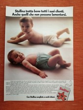 PUBBLICITA' ORIGINALE ADVERTISING MUTANDINE PORTA PANNOLINI "STELLINA" del 1976