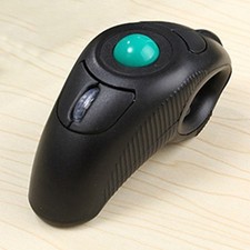 Mouse Trackball USB wireless portatile da dito 2,4 GHz per PC portatile
