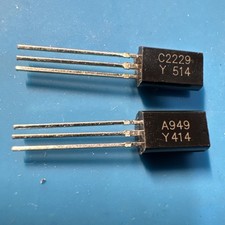 1+1 2sa949Y 2sc2229Y 1coppia transistor audio amplifier A949Y & C2229Y originali