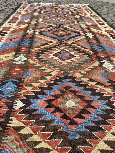 Antico tappeto kilim persiano - antico,