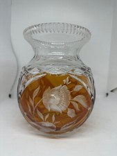 Vaso di Cristallo Arte Deco  1930 Vetro Val-Saint-Lambert