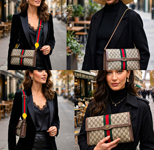 Gucci brown canvas web - gucci,