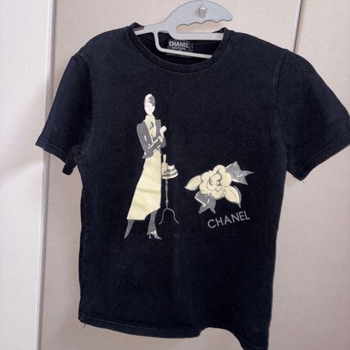 Shirt nera illustrata - t-shirt, chanel
