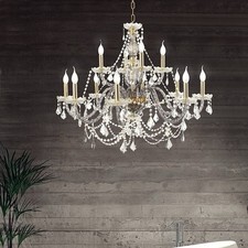 Lampadario Ondaluce mod. Opera Fumè 12 Luci in vetro soffiato e cristallo