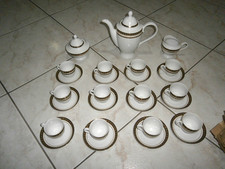 SERVIZIO DA THE' X 12 PERSONE KRONENGOLD  BAVARIA COLLECTION BORDO ORO VINTAGE 