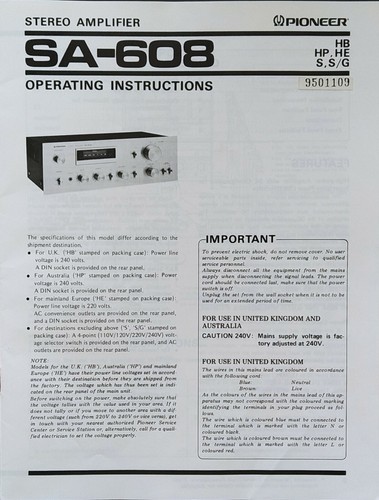 Pioneer 608 amplificatore - pioneer,