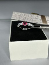 Anello VERETTA in ARGENTO 925e pietre Naturali Misura Regolabile colore Rosso