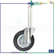 Ruote Per Ponteggio In Gomma Nera Girevole Ø 200 mm Portata 250 Kg