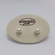ARMONIE GIOIELLI ORECCHINI CON PERLA BIANCA E ORO BIANCO 18Kt  P.4,5-5 mm (0536)