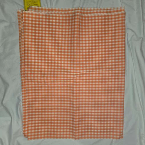 Tessuto scacchi arancione - a,