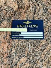 Breitling Card Scheda Garanzia