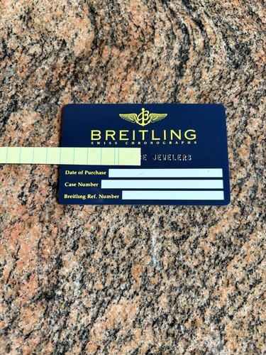 Breitling card scheda garanzia - breitling,