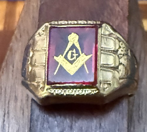Anello massonico vintage - anello, oro
