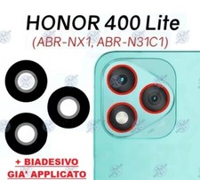 VETRINO VETRO FOTOCAMERA CAMERA POSTERIORE x HUAWEI HONOR 400 LITE + BIADESIVO