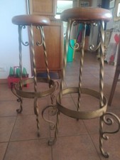 sgabelli bar in ferro battuto vintage