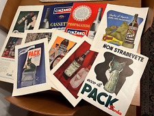 Lotto 10 grandi pubblicità vini e spumanti cm 25x34 circa