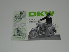DKW RT 175 VS RT 200 VS MOTOCICLETTA MOTO BROCHURE DEPLIANT PROSPEKT (X4)
