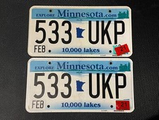COPPIA TARGHE MINNESOTA 533