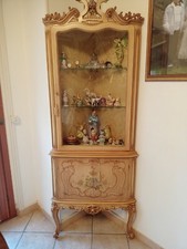 VETRINA ANGOLIERA STILE LUIGI XV-ANNO 1985-PEZZO UNICO ED ORIGINALE-ARTIGIANALE