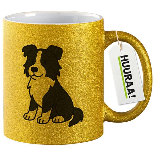 Tazza glitter border - , collie