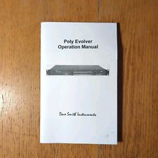 Poly Evolver Sintetizzatore Manuale Istruzioni Libretto Originale Raro Dave Smith 
