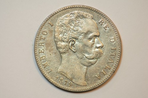 Na0030 moneta lire 1879 - -,