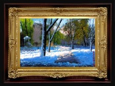 PRIMO MATTINO DI NEVE dipinto