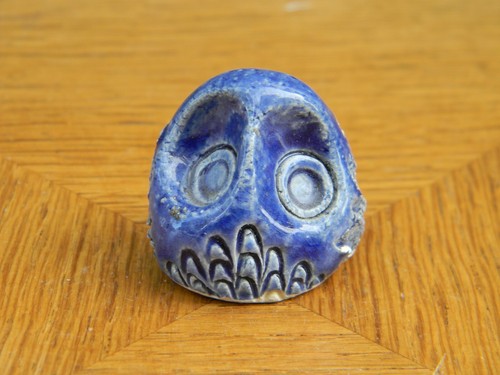 Gufo civetta ceramica blu - in,