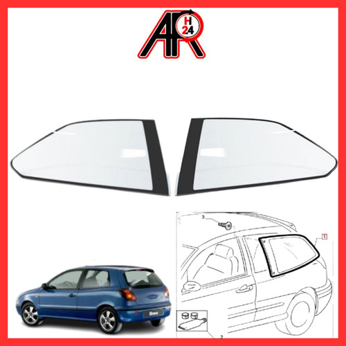 Coppia vetri posteriori fiat - coppia,