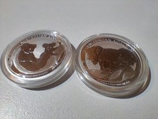 2 monete d'argento 999 da 1/2