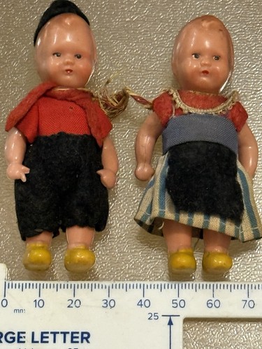 Coppia rare antiche bambole - di,