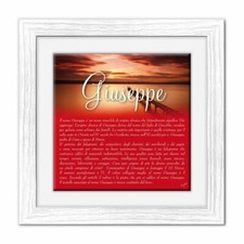 Quadro mattonella Ceramica Modern 29x29 cm con significato del nome Giuseppe