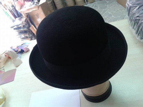 Cappello unisex bombetta nera - cappello,