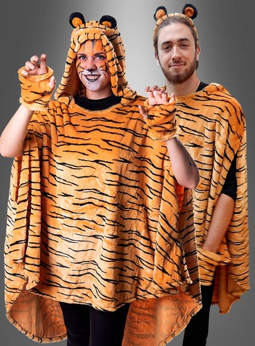 Poncho tigre peluche di - tigre, in