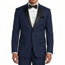 VINCI Men's Midnight Blue Slim