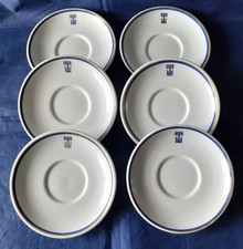 ITALIA NAVIGAZIONE-PERIODO FINMARE-LOTTO DI SEI PIATTINI-SERVIZIO PRIMA CLASSE