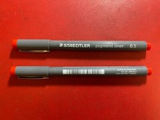 STAEDTLER 1 PENNA PEN PIGMENT LINER ROSSO RED 0,5 mm ART 308