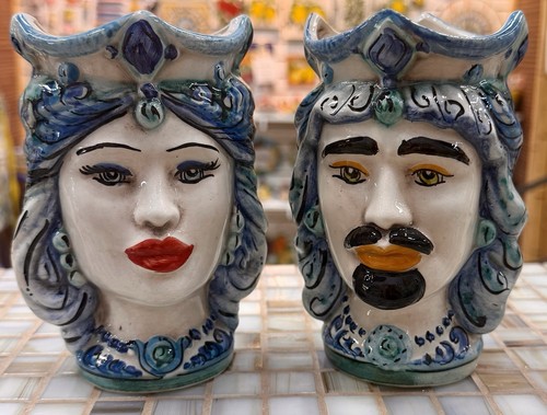 Ceramica siciliana teste di - ceramica,