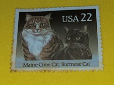 1987 US Postage Maine Coon Cat