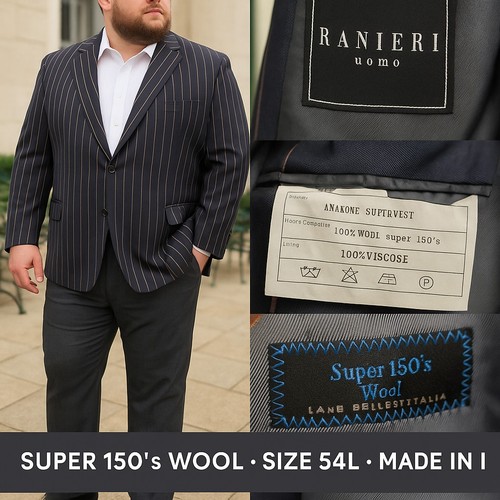 Blazer ranieri uomo 54l lana - 54l,