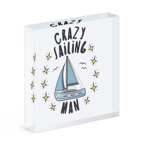 Pazzo vela uomo stars - pazzo, acrilico